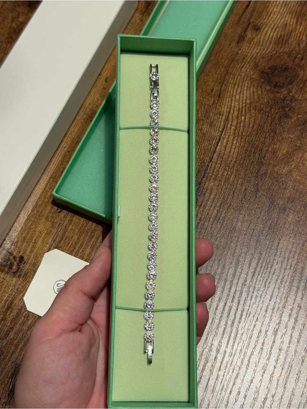 Brand New Swarovski Silver Crystal Tennis Bracelet